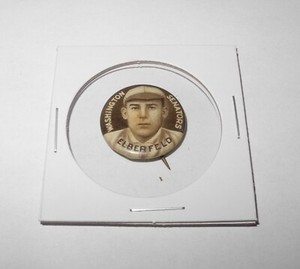 1910-12 Sweet Caporal Baseball Pin Kid Elberfeld Wash Senators Near Mint