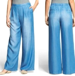 Merona Wide Leg Chambray Pants Size XS NWT - Picture 1 of 6