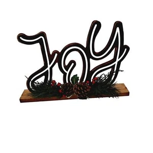 Joy Christmas sitting sign for table decor window decor - Picture 1 of 8