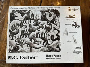 M.C. Escher Mosaic II 40 Amazing Shapes Puzzle Vintage 1999 iProject Complete