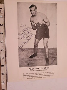 BIG SALE PAUL BERLENBACH HAND SIGNED 10X8  PHOTO-COA - Picture 1 of 1