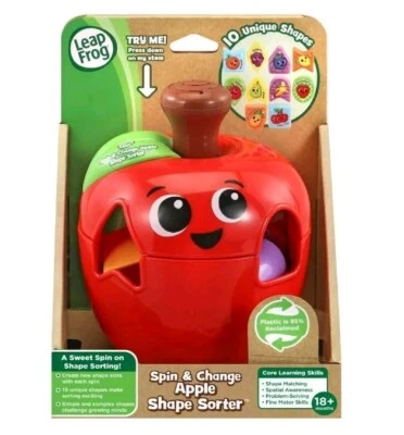 Leap Frog Spin & Change. Apple Shape Sorter.  Baby Toys. VTech Toys. NEW. - Image 1 of 4