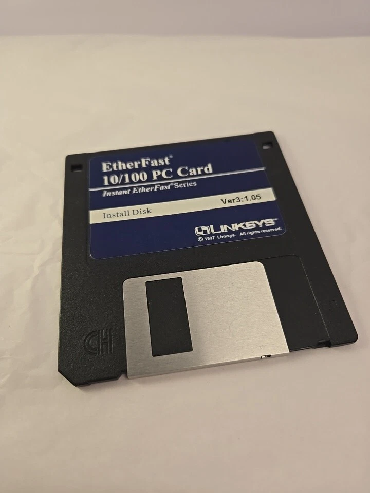Vintage Instant EtherFast 10/100 LAN Card Linksys Driver 3.5" Disk Ver 3:1.05 - Image 1 of 1