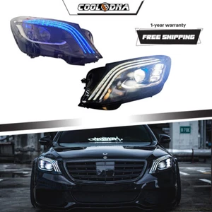 Full LED Headlight For Mercedes Benz S Class W222 2014-2017 S550 S600 Front Lamp - Picture 1 of 20