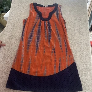Vintage 90s Orange Tent Dress Orange Summer Dress Orange...size M - Picture 1 of 6