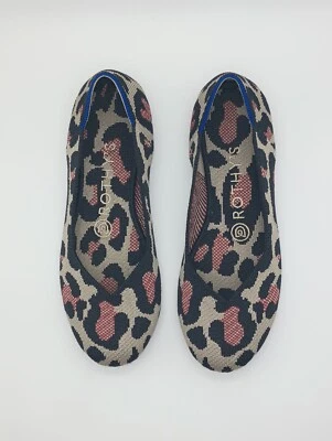 Zapatos planos de ballet Rothy’s The Flat para mujer con estampado de leopardo gato rojo talla 6,5 sin cordones Foto 1 de 4