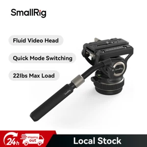 SmallRig Heavy Duty Tripod Fluid Video Head w/ Flat Base &Adjustable Handle 4165 - Picture 1 of 9