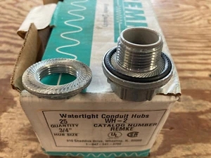 REMKE WH-2 3/4" DIE CAST ZINC WATERTIGHT CONDUIT HUB *NEW* - Picture 1 of 4