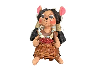 ANNALEE 6.25” Thanksgiving Native American Indian Girl MOUSE from 2006 - Picture 1 of 6