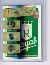 GEORGE BRETT BO JACKSON FRANK WHITE 2005 PLAYOFF TRIOS # 655/750 KC ROYALS