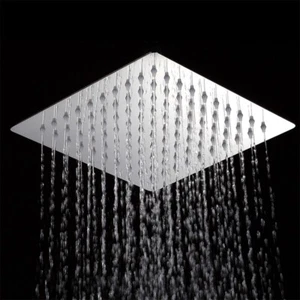 Soffione Doccia Acciaio Inox 40cm cromato Alta Pressione Quadrato Pioggia Bagno - Foto 1 di 8