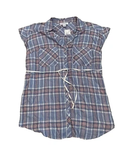 NWT! Motherhood Maternity Plaid Top/Shirt/Blouse - Size Small - Picture 1 of 6