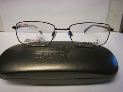 Easytwist  872 Brown Turboflex 360 Hinges Eyeglass Frames 53 17 140 32V W/Case - Image 1 of 4