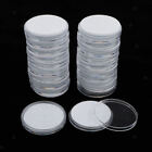 10x 46mm Plastic Coin Holder Capsule Storage Case Display Box W/ 5 Sizes Pad