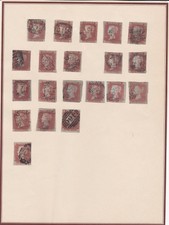 P54 uk england small collection on hinges 20 stamps cancelled