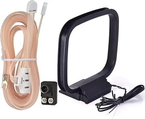 AM FM Loop Dipol Antenne 2 Pin Blanker Draht F Balun 300-75 Ohm für Heim Stereo - Bild 1 von 19