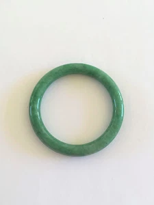 51 Mm Green Round Jade Bangle Bracelet JH1 - Picture 1 of 6