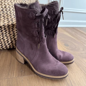 NWOB Timberland Sienna High Waterproof Mid Boots Dark Purple Suede $190 8.5 - Picture 1 of 11