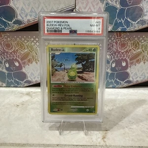 PSA 8 Diamond and Pearl Reverse Holo Budew 43/130 Low Pop - Bild 1 von 2
