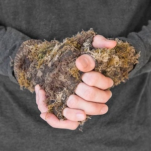 Quiet Wear Men's Fingerless Camo Grass Gloves - Picture 1 of 2