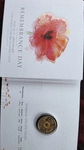 2015 Remembrance Day Coloured $2 coin UNC - "C" Mintmark - Bild 1 von 4