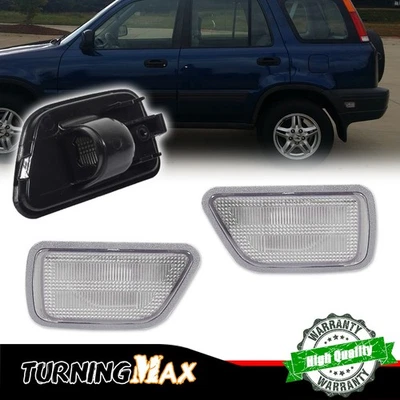 For Honda CR-V 97-01 Clear Lens Rear Bumper Side Marker Light LH RH Housings Kit - Image 1 of 4