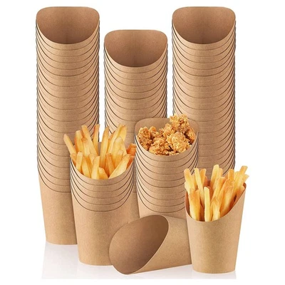 100 Pieces French Fry Holder Cups 14 Ounces Disposable Take Out Party8218 - Image 1 of 4