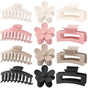 Large Hair Claw Clips 12 Pack Flower Hair Clips Big Claw Clips for Thick Hair... - Picture 1 of 6