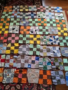 56 bloques cuadrados vintage de nueve parches - Imagen 1 de 4