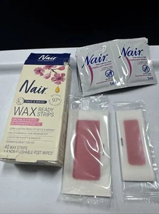 Nair Hair Remover Wax Ready Strips, Face and Bikini Hair Removal Wax Strips 40ct - Picture 1 of 7