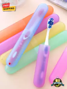 1 pc Portable Travel Toothbrush Holder Breathable Storage Box Random Color - Picture 1 of 6
