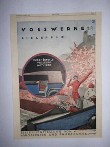 1921 ORIGINAL WERBUNG  VOSS WERKE BIELEFELD KAROSSERIEN TEVES ATE FRANKFURT 4 - Picture 1 of 2