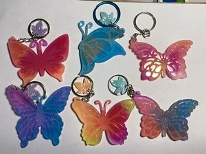 Glow In The Dark Butterfly Keychains 3 Ct. - Picture 1 of 9