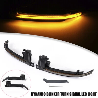 Sequential LED Mirror Turn Signal Lights Marker For Audi A3 A4 B8 A5 S5 A6 A8 2x - Image 1 of 4