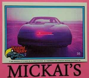 1982 DONRUSS KNIGHT RIDER TRADING CARD #35 Universal City Studios KITT TRANS AM