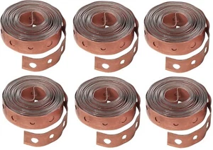 Oatey 33918 3/4" x 10' ft Roll Copper Plated Steel Hanger Strap - Pack of 6 - Picture 1 of 2