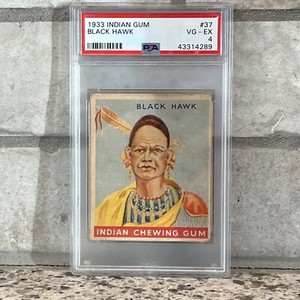 1933 Goudey Indian Gum R73 Series of 96 Black Hawk #37 PSA 4