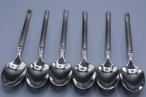 6-Pc Set Zwilling J A Henckels OPUS Place Oval Soup Spoon 7-3/8" Stainles 18/10 - Picture 1 of 6