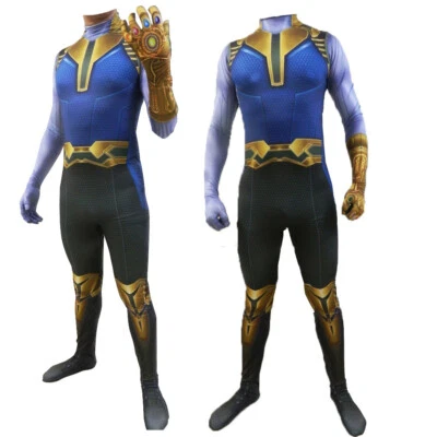 Vengadores Thanos Disfraz Juegos con disfraces Mono Halloween Traje Zentai Adulto/Niños Foto 1 de 3
