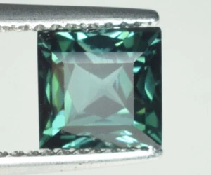 2,13 ct LUSTROSA TURMALINA NATURAL VERDOSA CUADRADA CORTE PRINCESA ¡VER VIDEO!! - Imagen 1 de 2