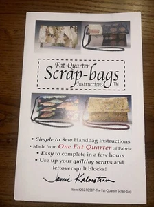 Fat-Quarter Scrap-bags Pattern by Jamie Kalvestran #202 FQFBP New - Picture 1 of 6