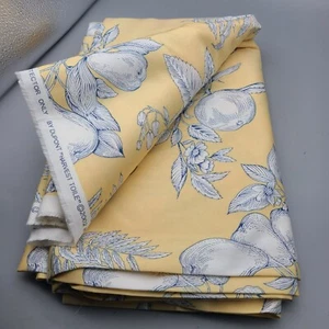 Thibaut Fabric Piccadilly Harvest Toile yellow 100% cotton USA 4 yards 15" new - Picture 1 of 6