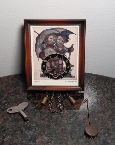 Vintage West Germany Hummel Ars Sacra 9743 Wind Up Mini/Miniature Wall Clock Cover