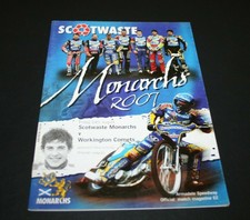 EDINBURGH v WORKINGTON PREMIER LEAGUE SPEEDWAY PROGRAMME 24/8/2007