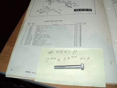 1972 HARLEY AERMACCHI M-65CC SHORTSTER  BOLT  4441P  AMF - Image 1 of 4