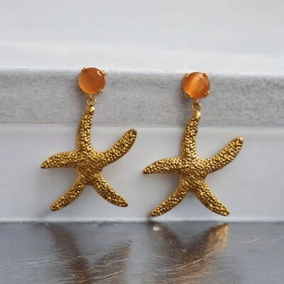 Modelo ojo de estrella*Pendientes vintage, pendientes de piedras preciosas, turco, San Valentín. ojo de gato Foto 1 de 4