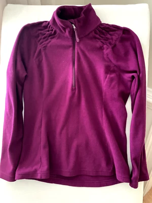 Lucy Mujer Polar Jersey Cuarto Cremallera Morado Manga Larga Mediano M Foto 1 de 4