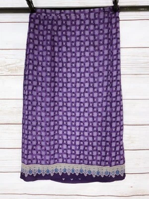 Designs & Co. Lane Bryant Womens Wrap Skirt Size 18 Purple Back Elastic Waist - Image 1 of 4