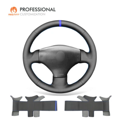 MEWANT Hand Sew Genuine Leather Steering Wheel Cover for Peugeot 206 2003-2006 - image 1 of 4