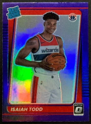 2021-22 Donruss Optic Isaiah Todd Rated Rookie Purple Refractor #187 Wizards RC - Image 1 of 2